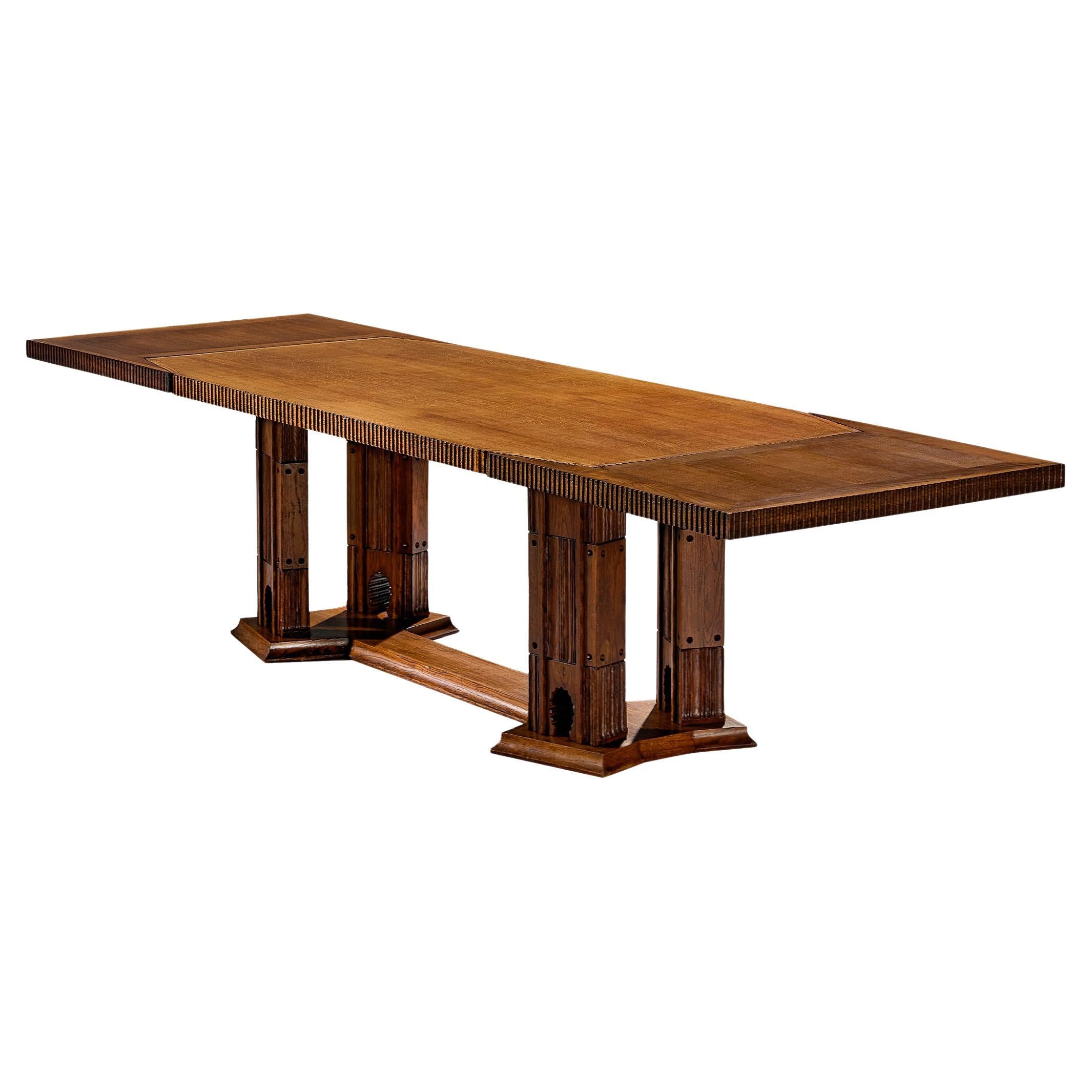 Ernesto Valabrega Extendable Dining Table in Oak 