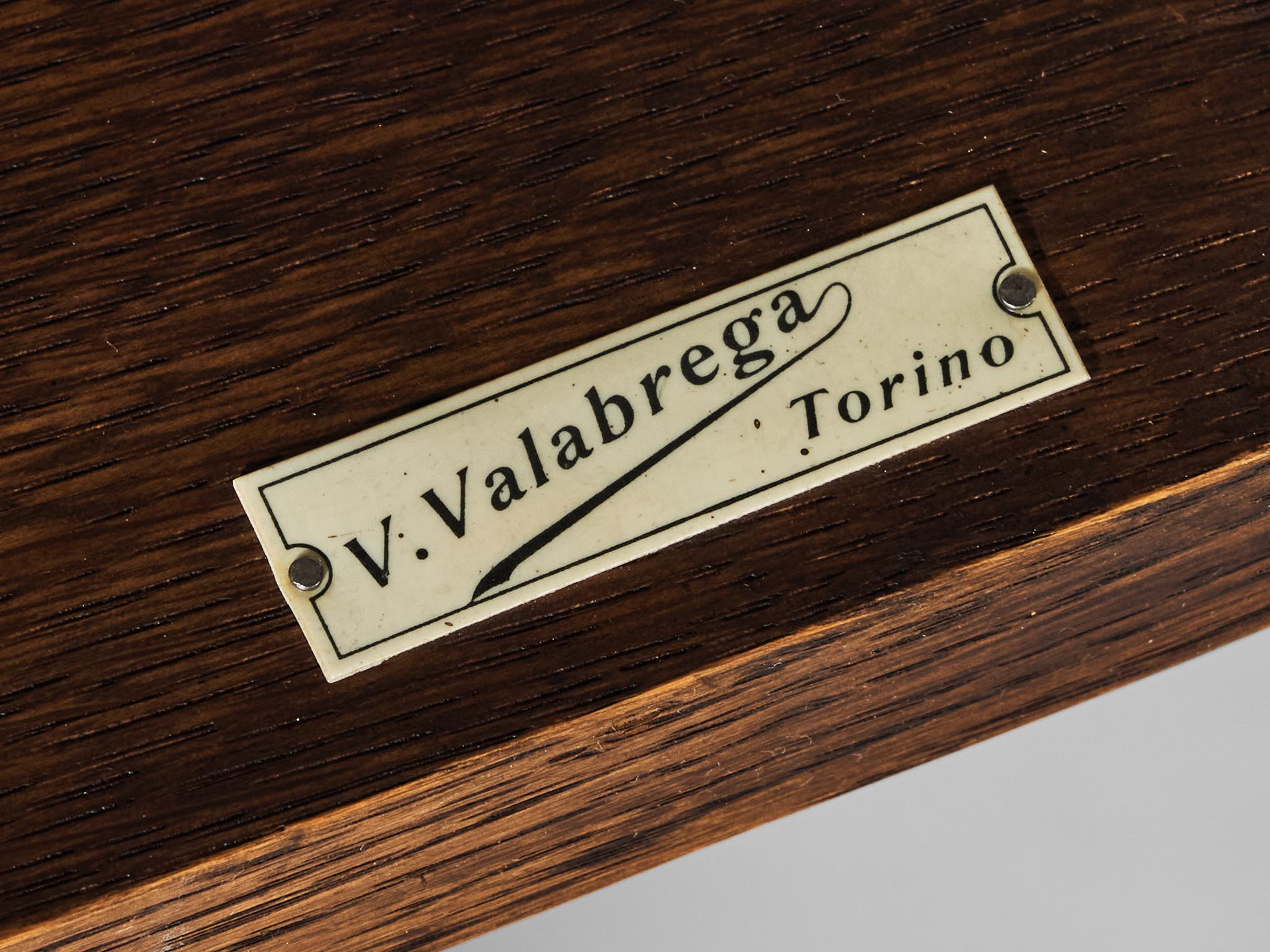 Ernesto Valabrega für Vittorio Valabrega Art-Deco-Schrank aus Eiche und Eisen im Angebot 3