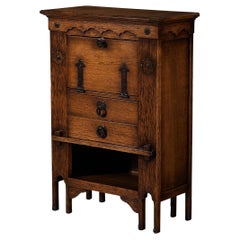Ernesto Valabrega pour Vittorio Valabrega, armoire Art Déco en chêne et fer