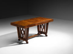 Ernesto Valabrega für Vittorio Valabrega, Art déco-Schreibtisch aus Nussbaum Briar