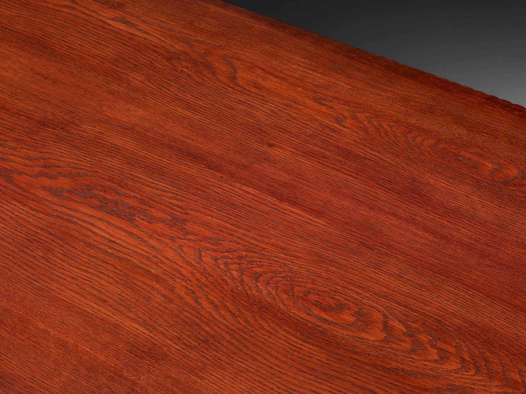 Art déco Ernesto Valabrega pour Vittorio Valabrega Table de salle à manger en Oak en vente