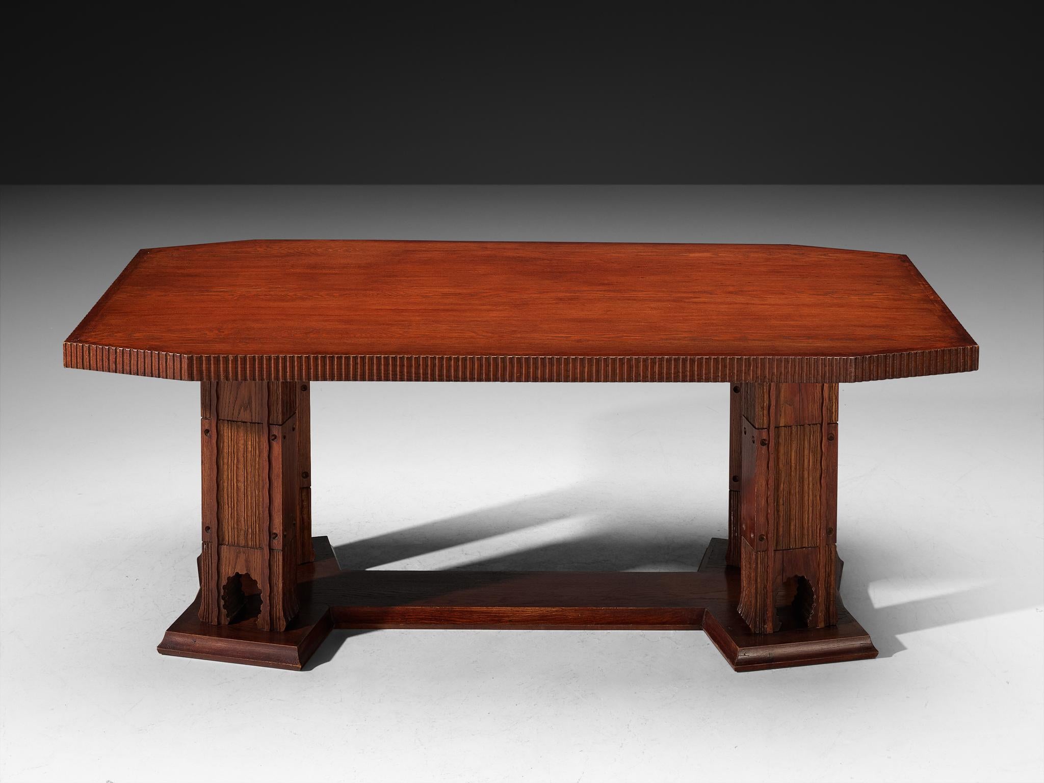 Ernesto Valabrega for Vittorio Valabrega Dining Table in Oak For Sale 2