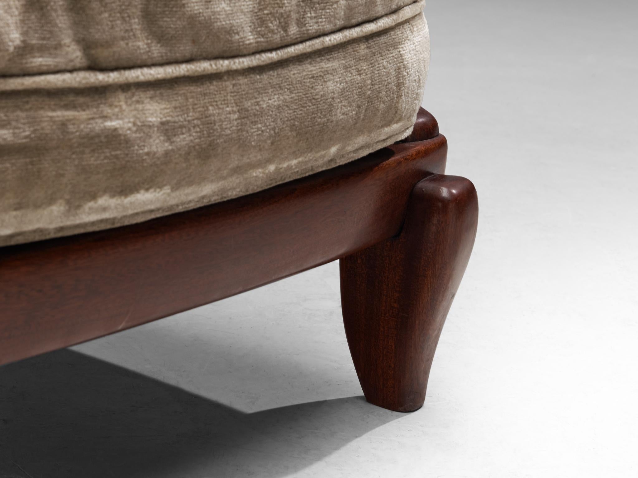 Ernesto Valabrega pour Vittorio Valabrega paire de chaises longues en acajou en vente 4