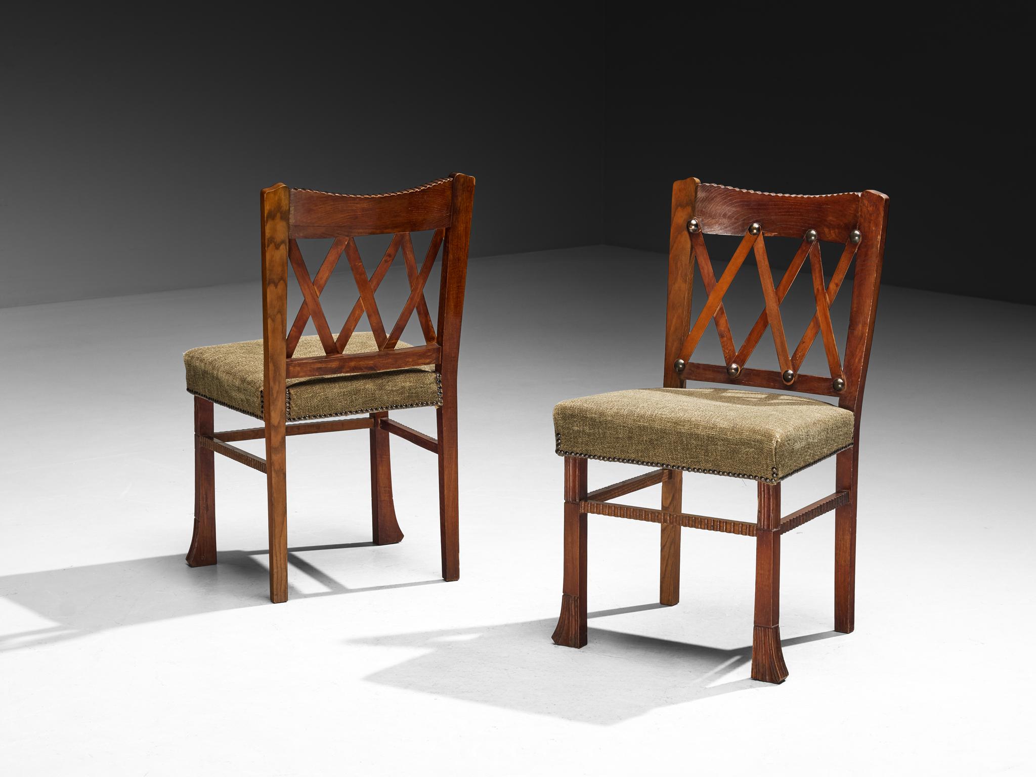 Ernesto Valabrega for Vittorio Valabrega Set of Six Dining Chairs in Oak en venta 2