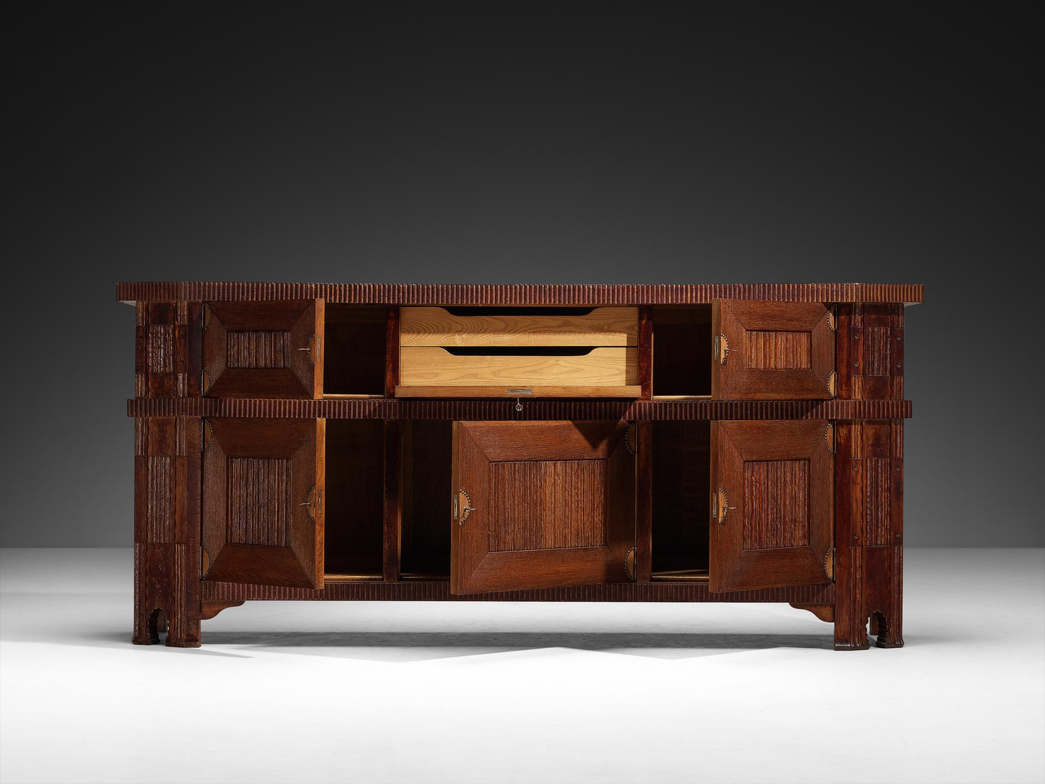 Credenza Ernesto Valabrega per Vittorio Valabrega in Oak in vendita 3