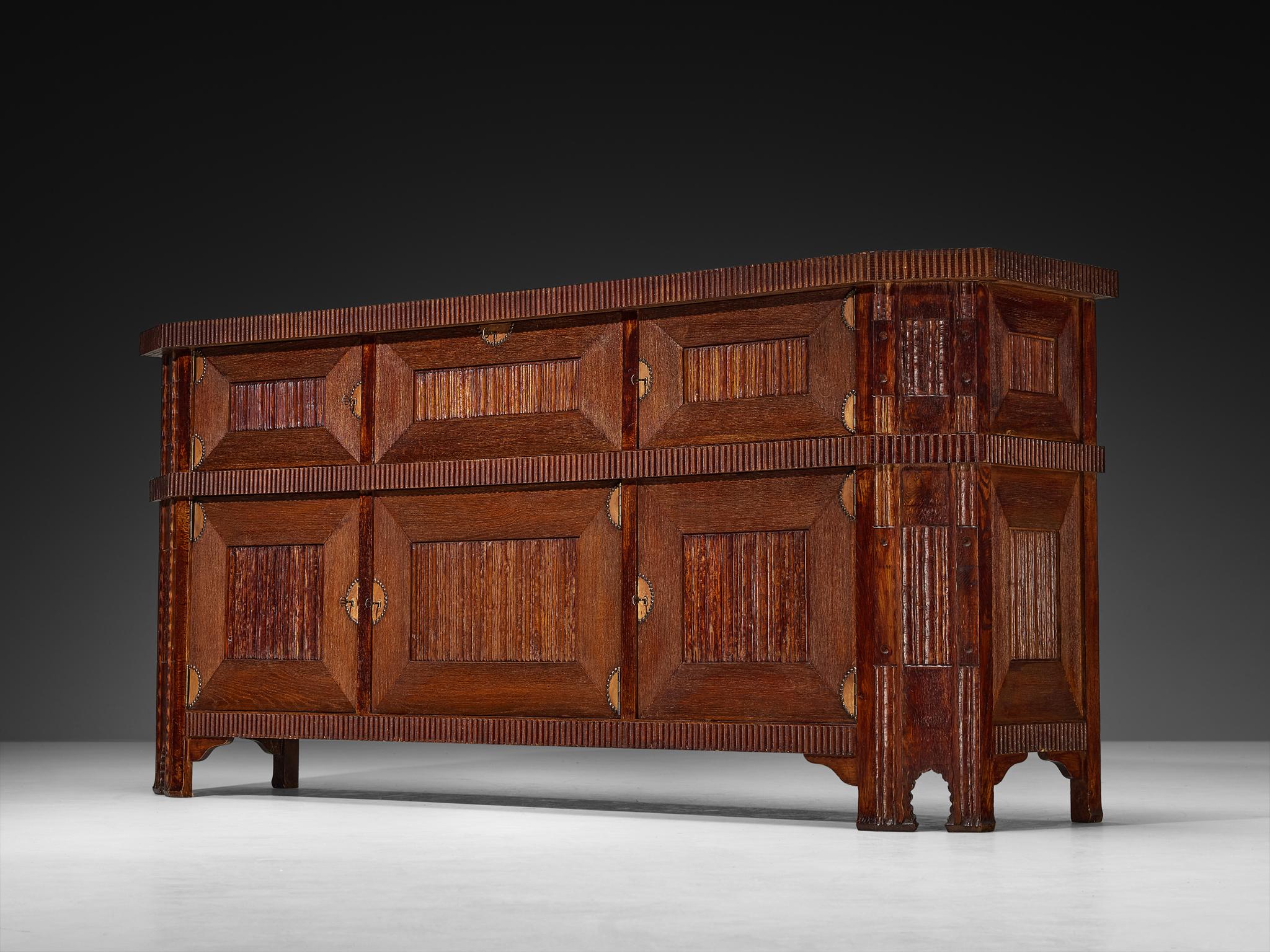 Credenza Ernesto Valabrega per Vittorio Valabrega in Oak In condizioni buone in vendita a Waalwijk, NL