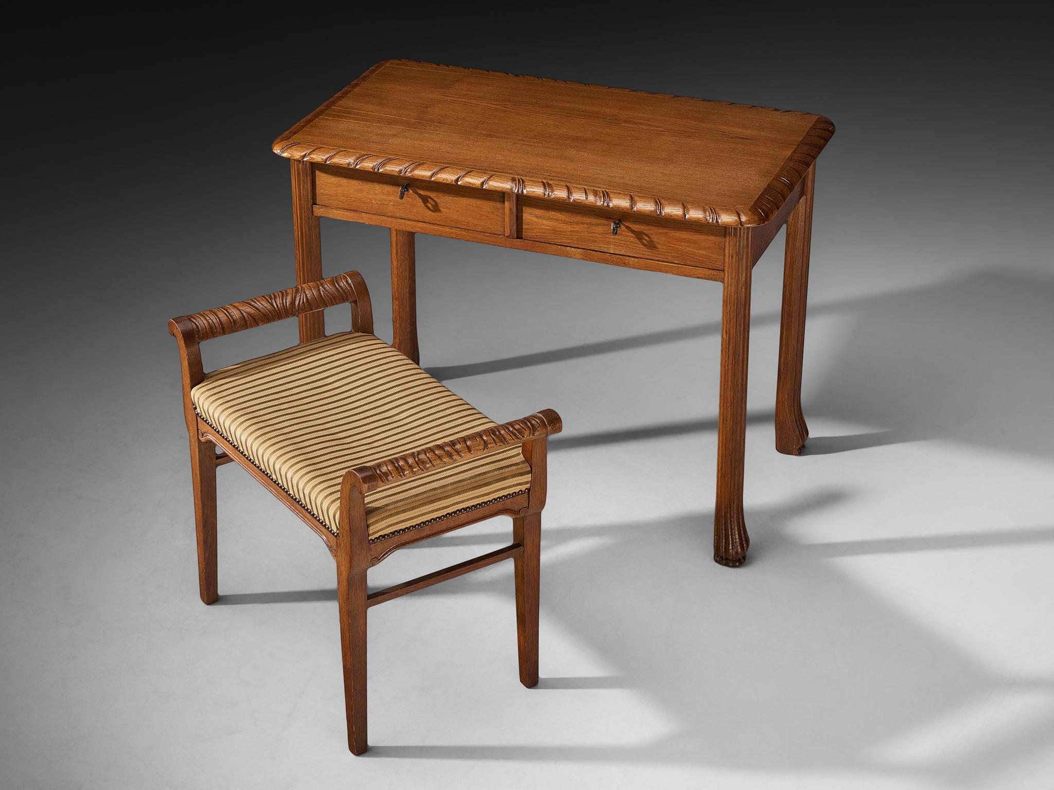 Ernesto Valabrega para Vittorio Valabrega Tocador y Asiento en Roble Italiano en venta