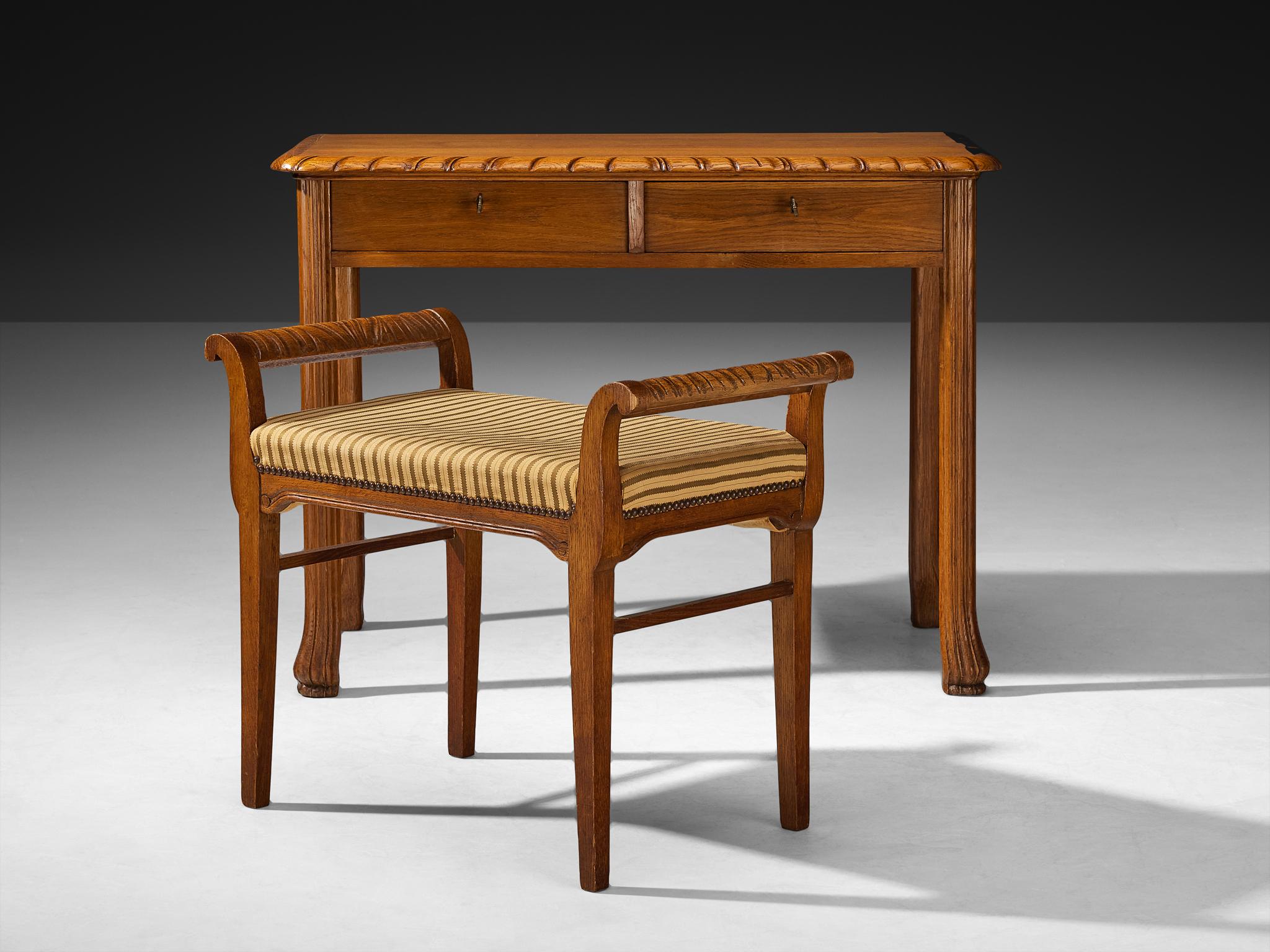 Ernesto Valabrega para Vittorio Valabrega Tocador y Asiento en Roble en Bueno estado para la venta en Waalwijk, NL