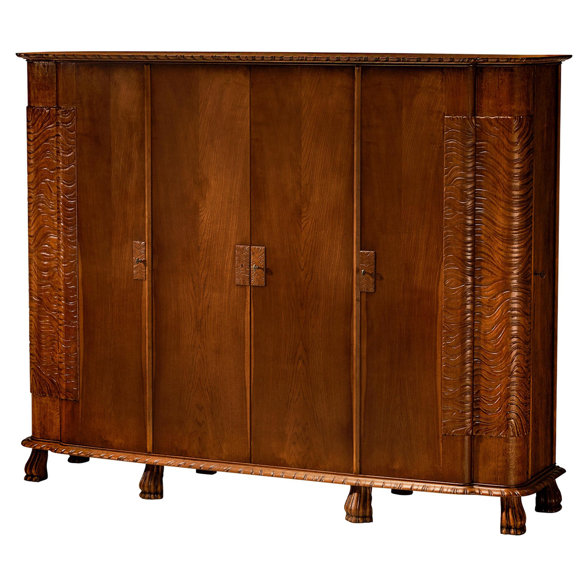 Ernesto Valabrega  für Vittorio Valabrega Kleiderschrank in Eiche