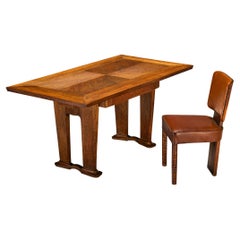 Ernesto Valabrega for Vittorio Valabrega Writing Desk with Chair in Oak