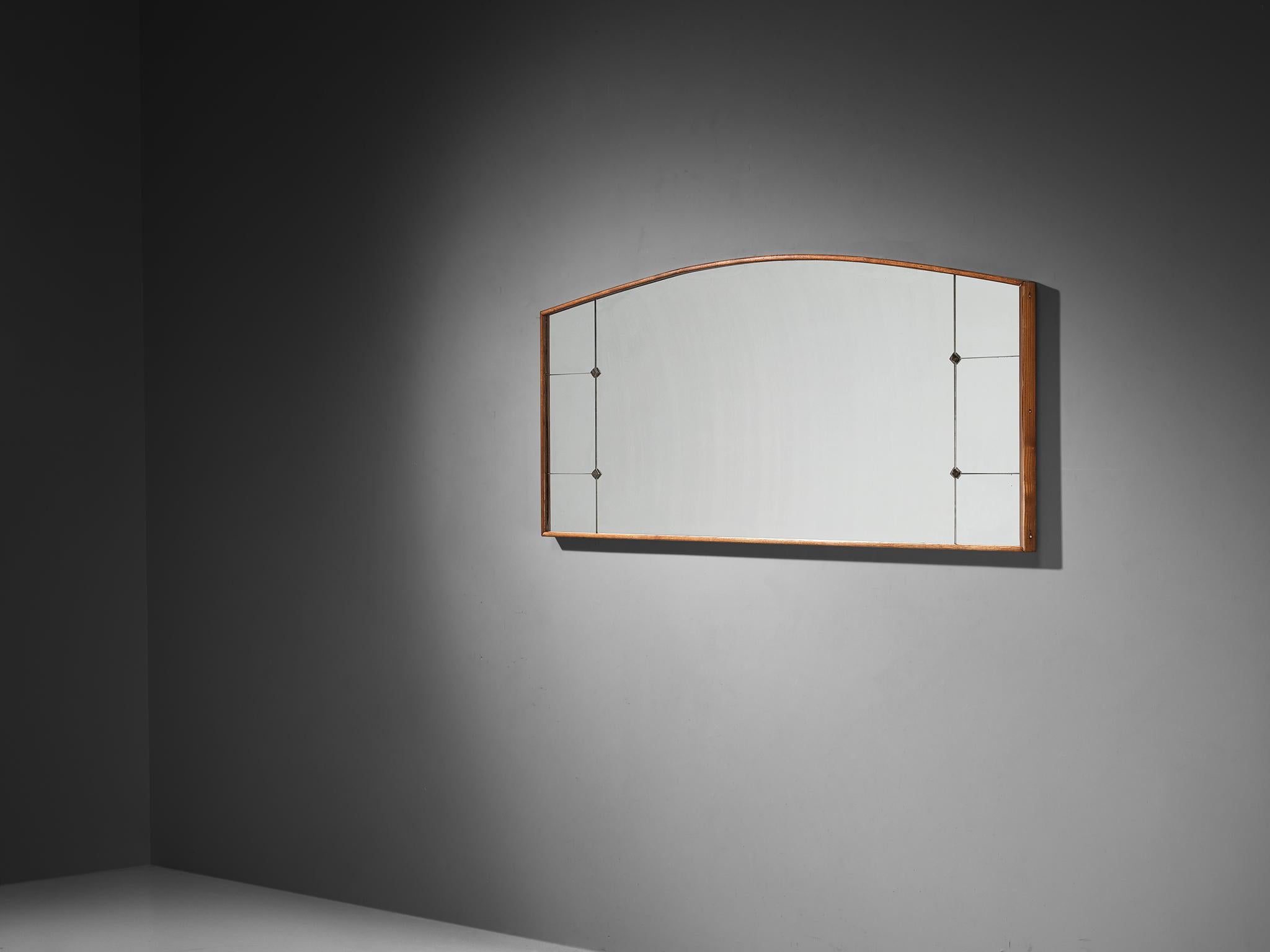Ernesto Valabrega, mirror, chestnut, mirrored glass, Italy, circa 1935

This large Art Deco mirror is designed by Ernesto Valabrega and can be placed on top of a sideboard or adjusted to a wall. The application of this generously sized piece of