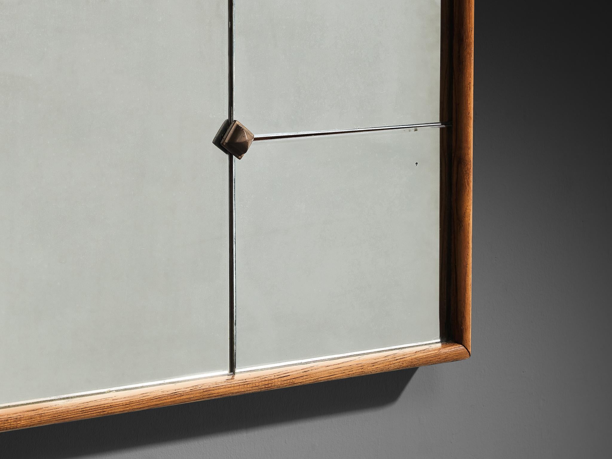 Art Deco Ernesto Valabrega Large Mirror in Chestnut