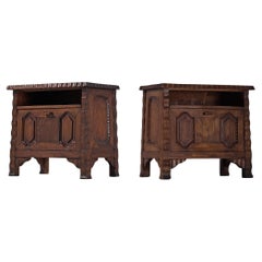 Ernesto Valabrega Pair of Night Stands in Oak 