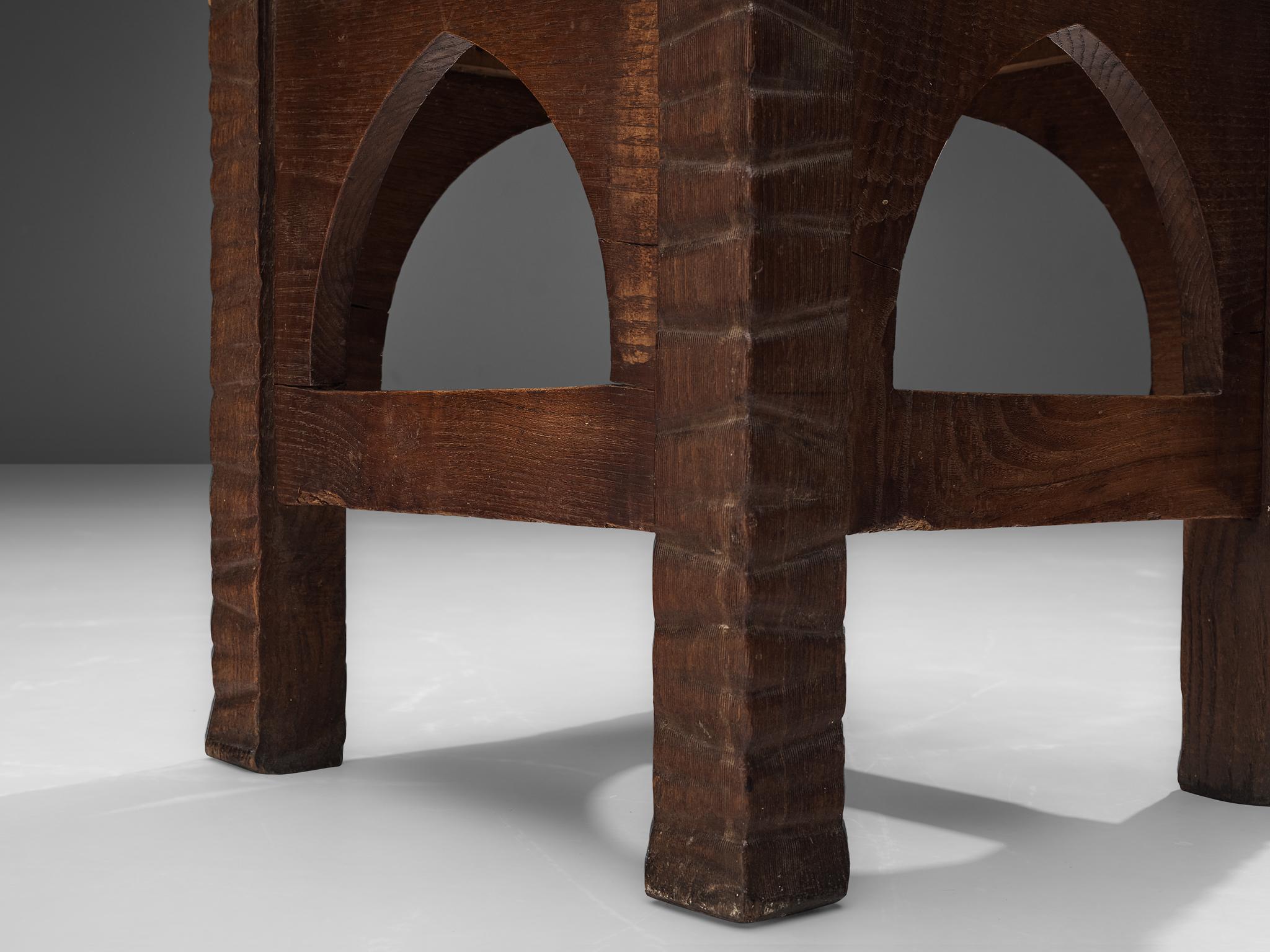 Italian Ernesto Valabrega Pair of Ottomans in Oak