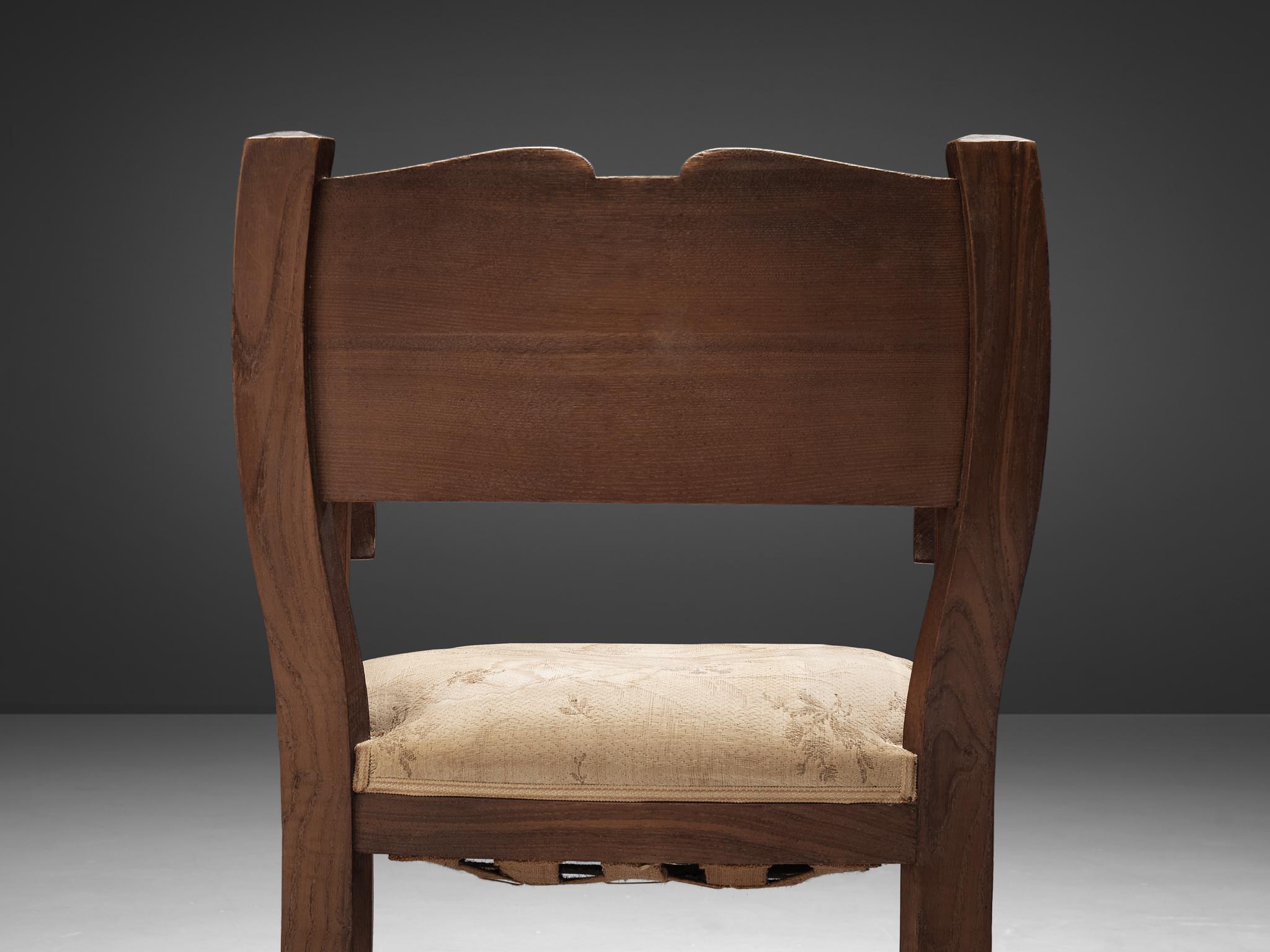 italien Ernesto Valabrega - Paire de fauteuils rares en chêne  en vente