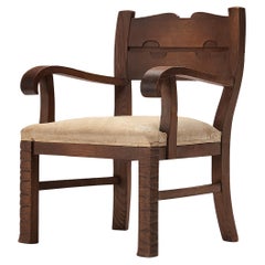 Poltrona rara Ernesto Valabrega in Oak