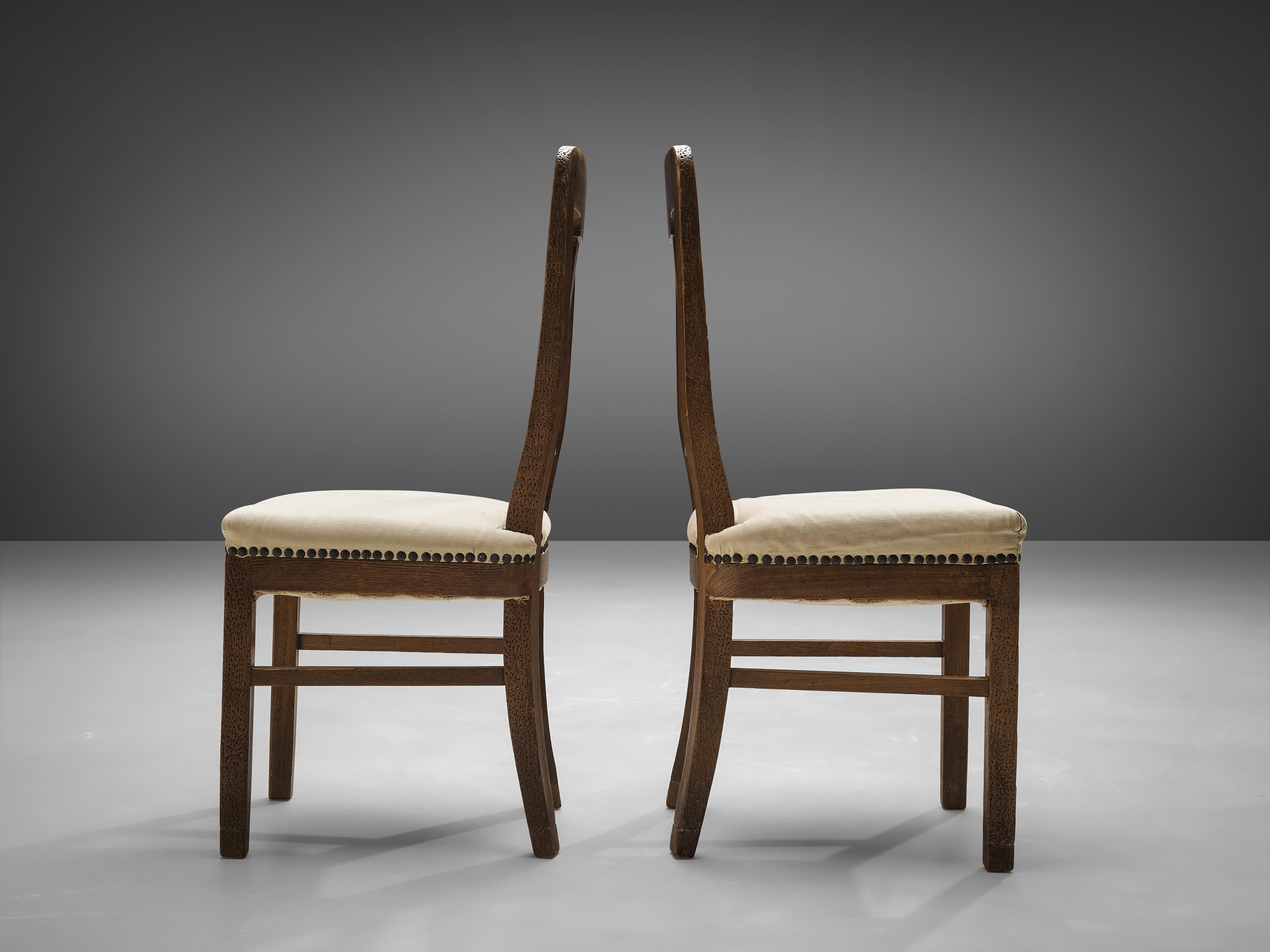 Ernesto Valabrega Set of Eight Dining Chairs in Oak 2