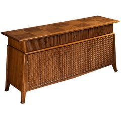 Credenza Ernesto Valabrega in Oak Oak tinto e ottone