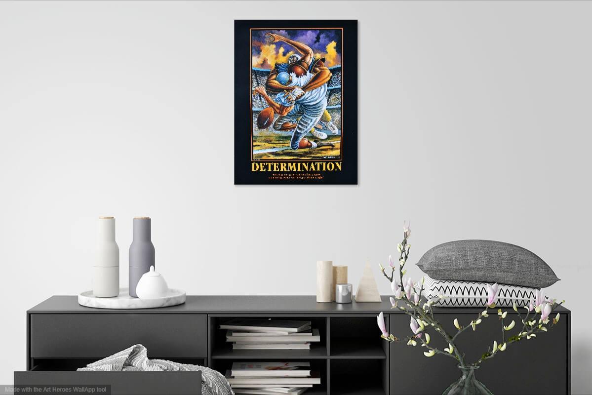 Ernie BARNES (1938-2009)
Football - Determination, 1999

Original screen print
Printed signature in the plate
On thick glossy paper 76 x 59 cm 

Excellent condition