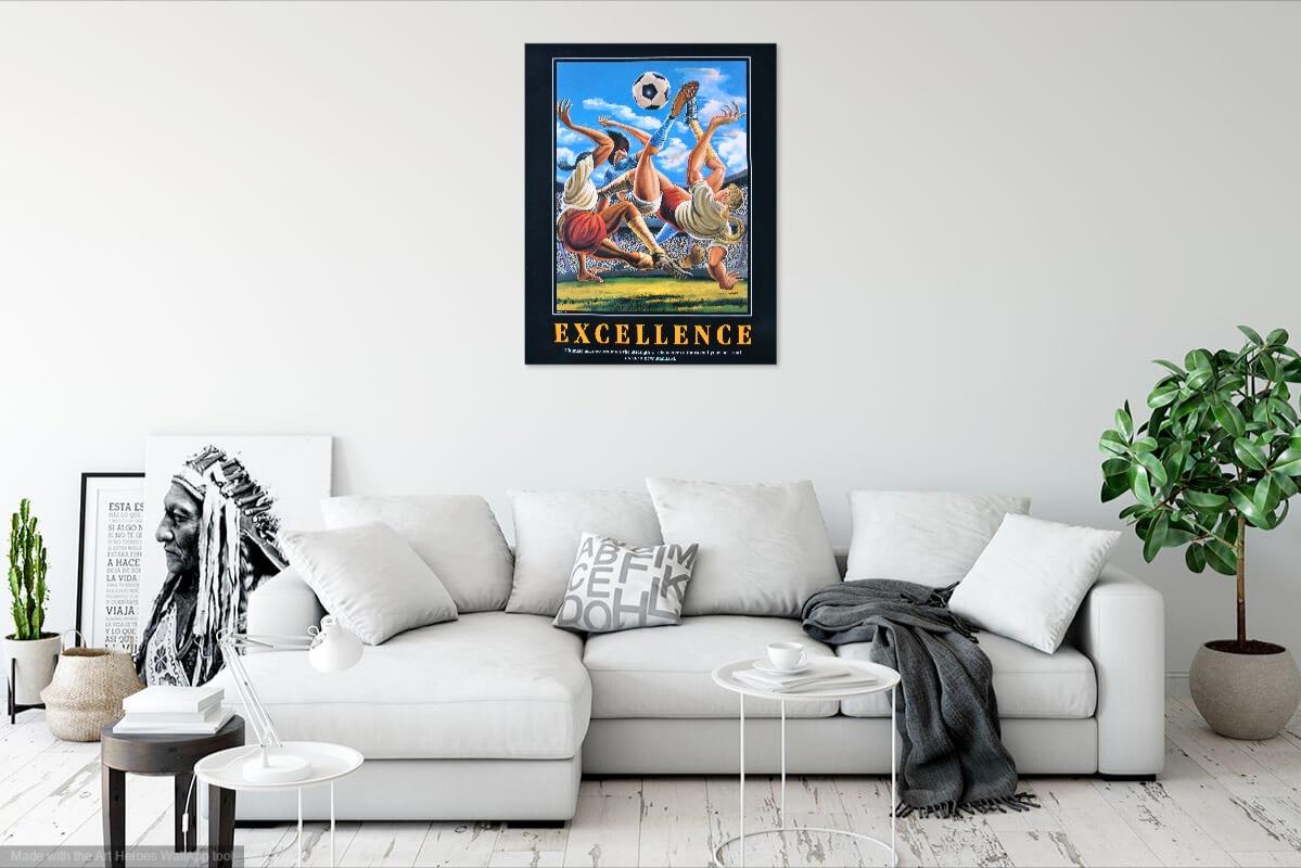 Ernie BARNES (1938-2009)
Football - Excellence, 1999

Original screen print
Printed signature in the plate
On thick glossy paper 76 x 59 cm 

Excellent condition