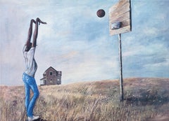 In the Beginning /// Ernie Barnes North Carolina Basketball African American Art