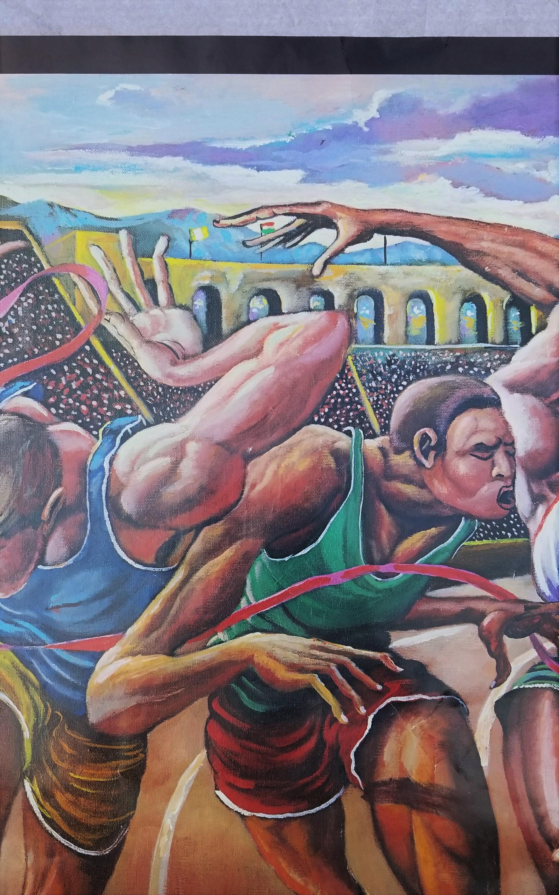 Poster dei Giochi Olimpici di Los Angeles 1984 (The Finish) (firmato) /// Black Art Sports 2