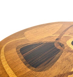 Erno Fabry Abstract Inlaid Exotic Wood Modernist Side Table