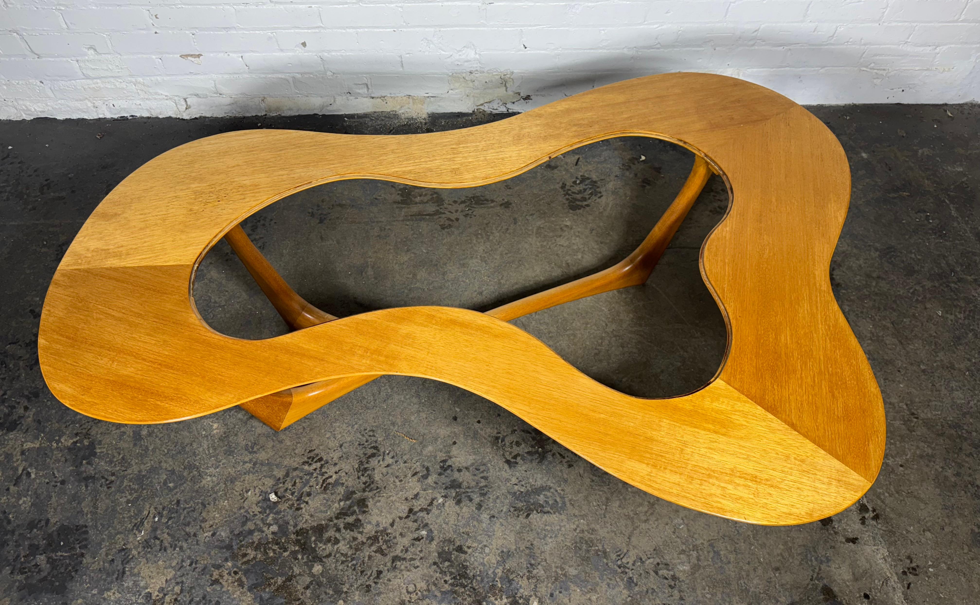 Table basse biomorphique de Erno Fabry, moderniste italien 1