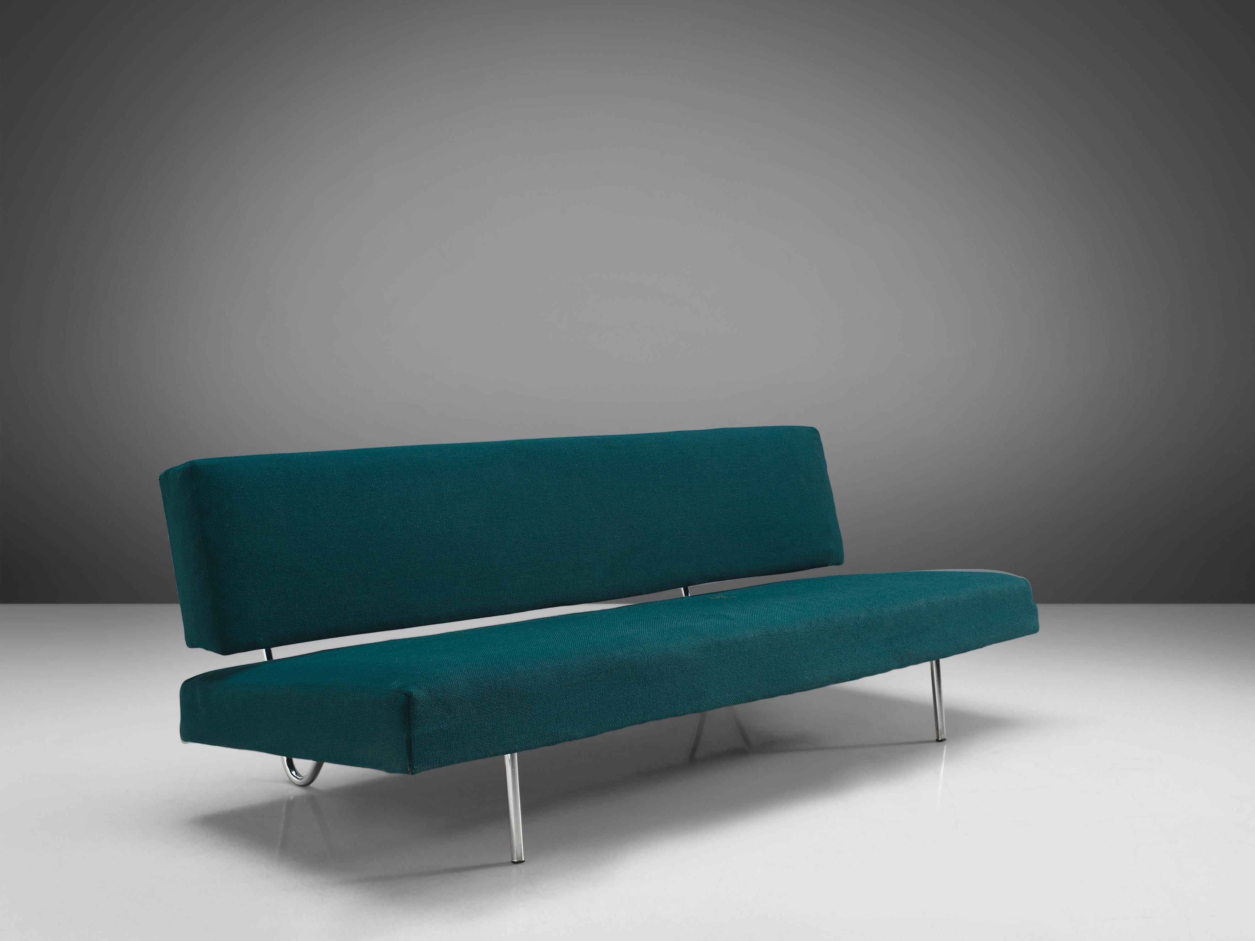 Swiss Ernst Ambühler for Teo Jacob Sofa EA-616 in Fabric Upholstery and Steel