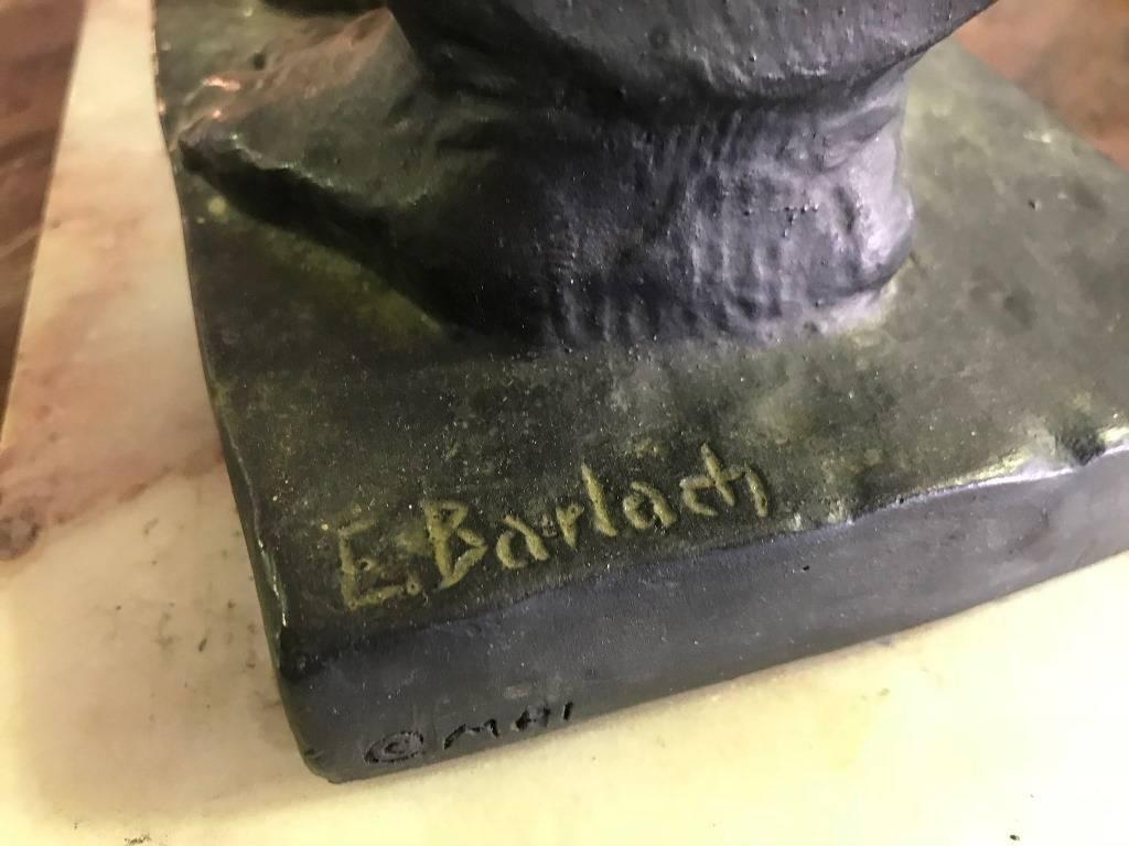 Expressionist Ernst Barlach Bronze Sculpture 