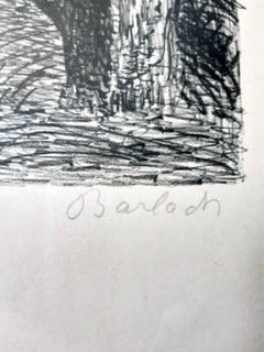 Die Mörderin  - Original Lithograph by Ernst Barlach - 1912