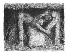 Die Mörderin  - Lithographie originale d'Ernst Barlach - 1912