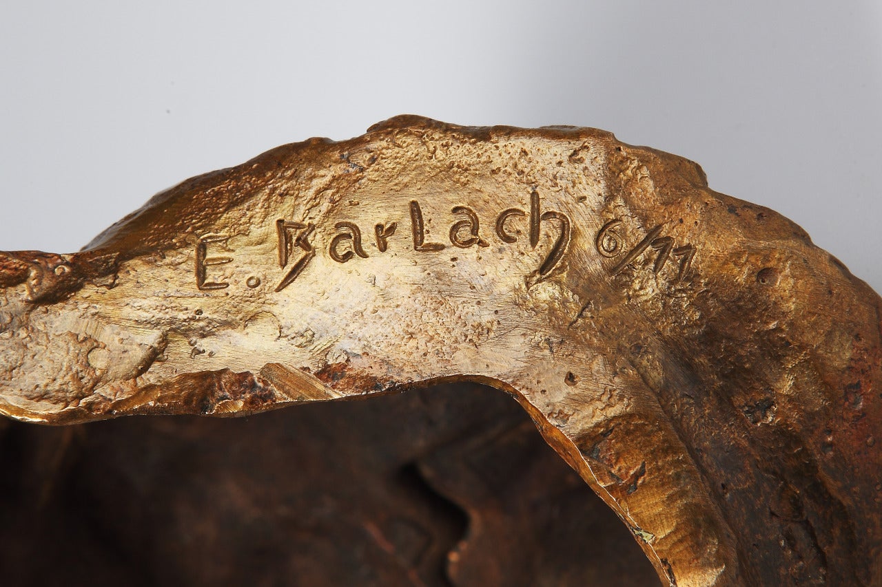 Ernst Barlach Bronze Christ Mask VI, 1931 For Sale 3