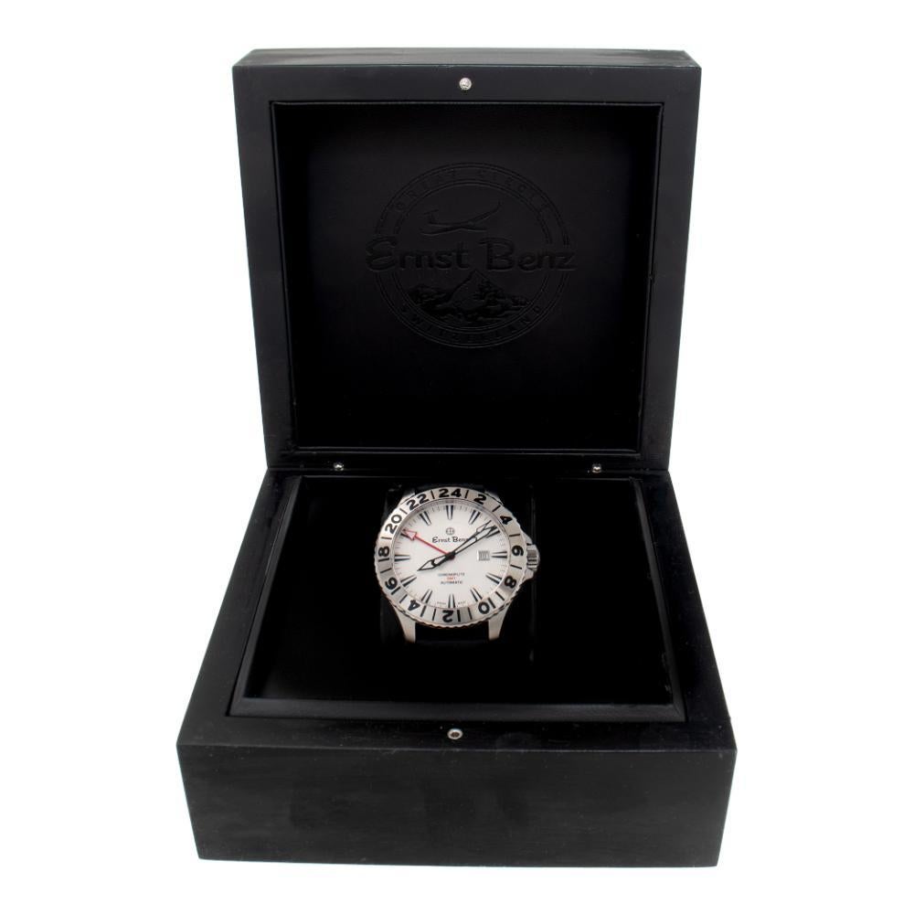 Ernst Benz Chronoflite GMT GC10522 Stainless Steel w/ Silver dial 47mm Automatic For Sale 1