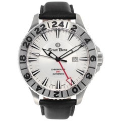 Ernst Benz Chronoflite GMT GC10522 Edelstahl mit silbernem Zifferblatt 47 mm Automatik