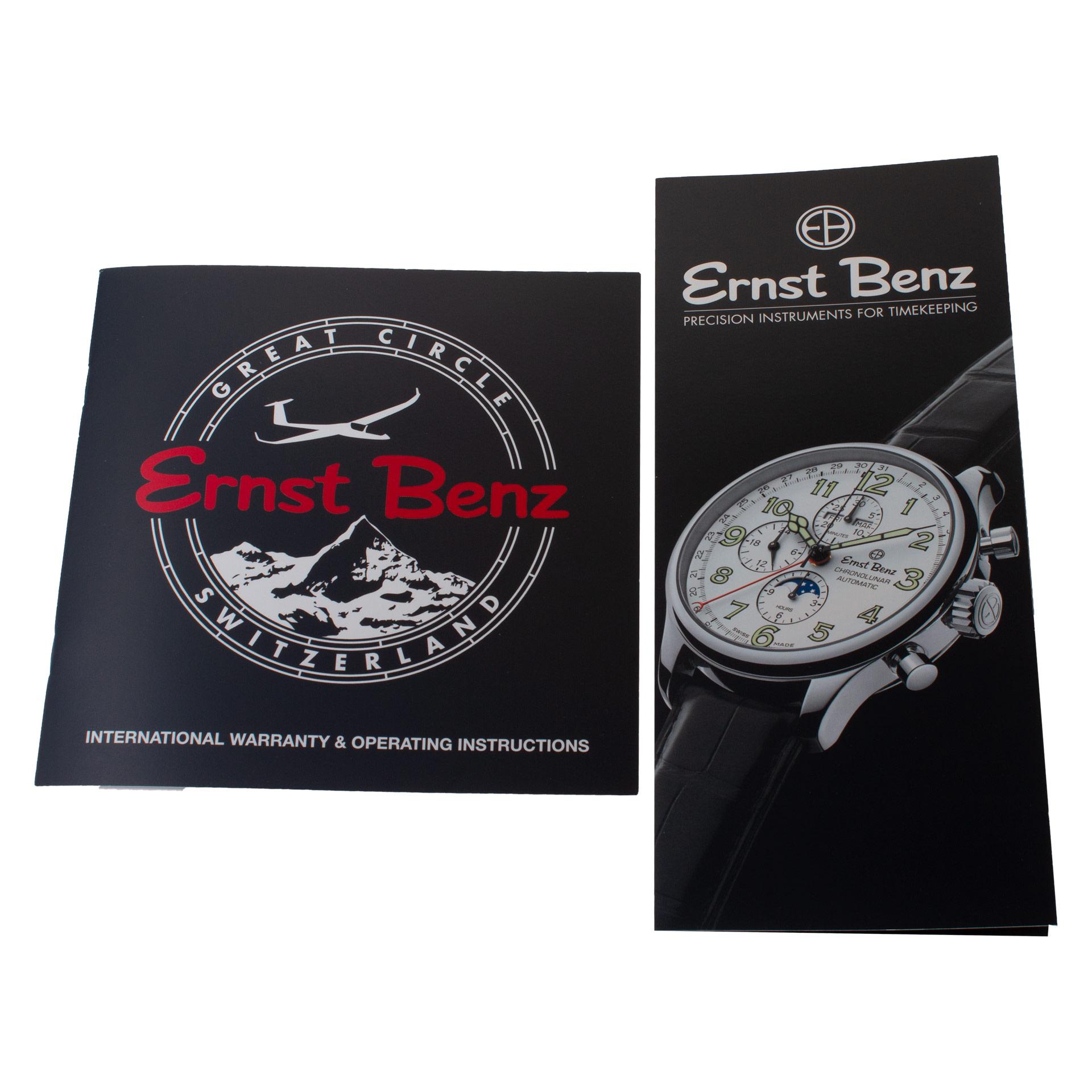 Ernst Benz Chronoflite World Timer 10800 Stainless Steel Black Dial at
