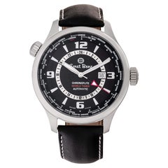 Ernst Benz Chronoflite World Timer 10800 Stainless Steel Black Dial