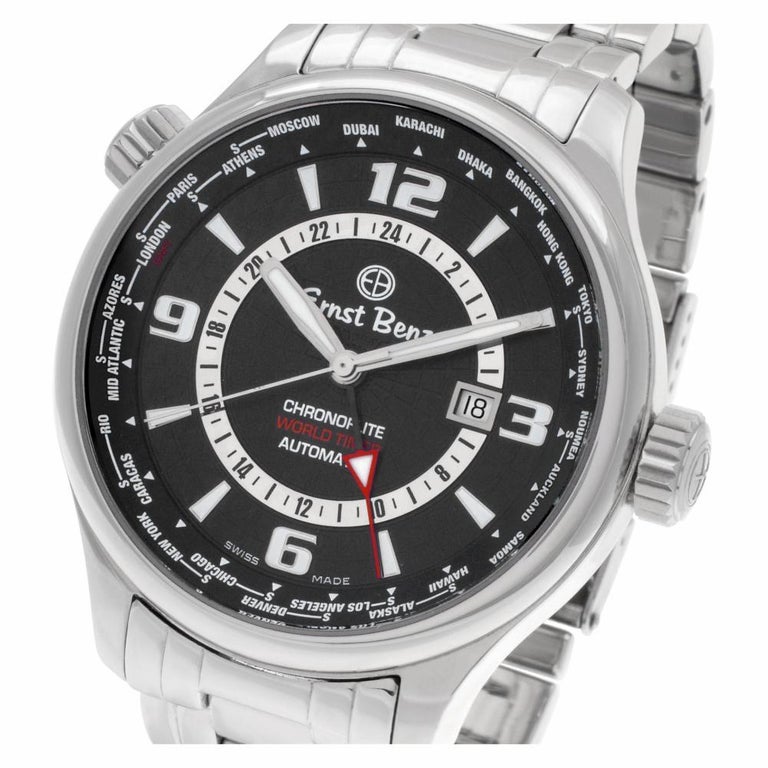 Ernst Benz ChronoFlite World Timer GC10851/P, Black Dial at 1stDibs