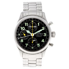 Vintage Ernst Benz Chronolunar GC10311B Stainless Steel Black Dial Automatic Watch