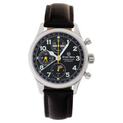 Vintage Ernst Benz Chronolunar Ref.20300 Stainless Steel Black Dial Automatic Watch