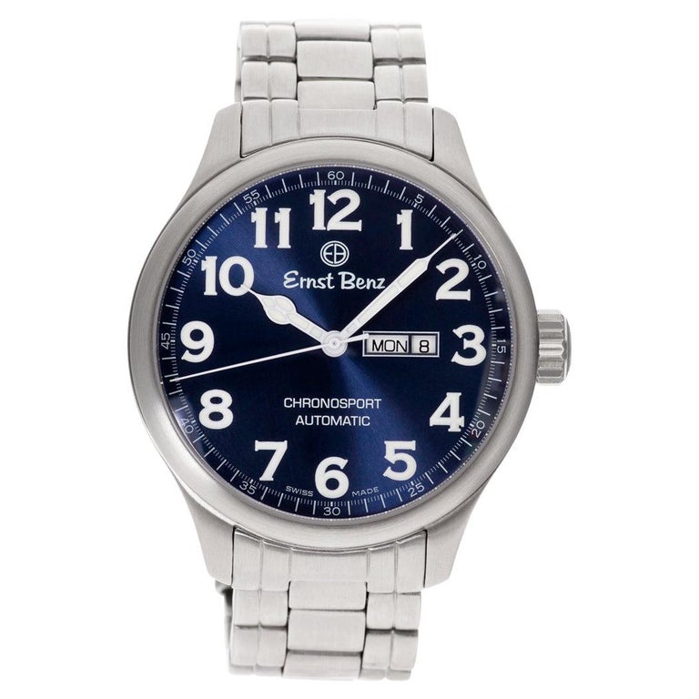 Ernst Benz Chronosport 10200 Watch in Stainless Steel, Auto W/ Sweep at