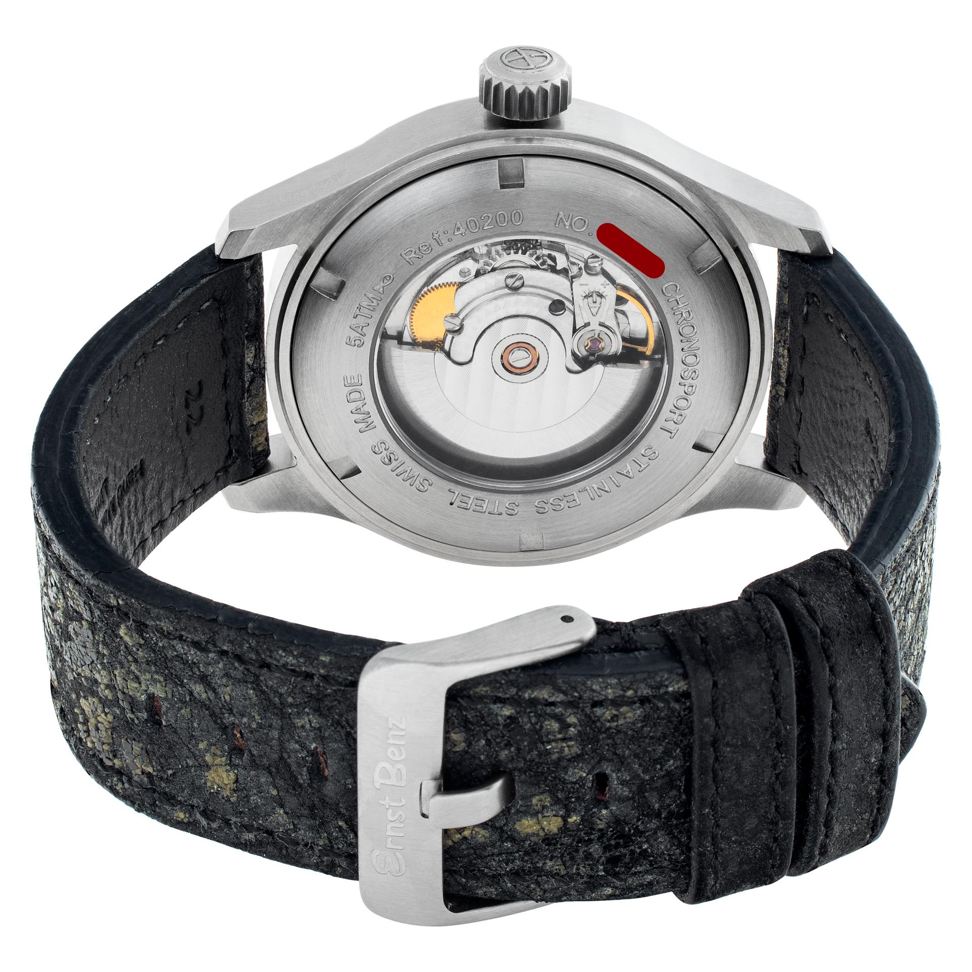 Ernst Benz Montre-bracelet chronosport en acier inoxydable Réf. 40200 Excellent état - En vente à Surfside, FL