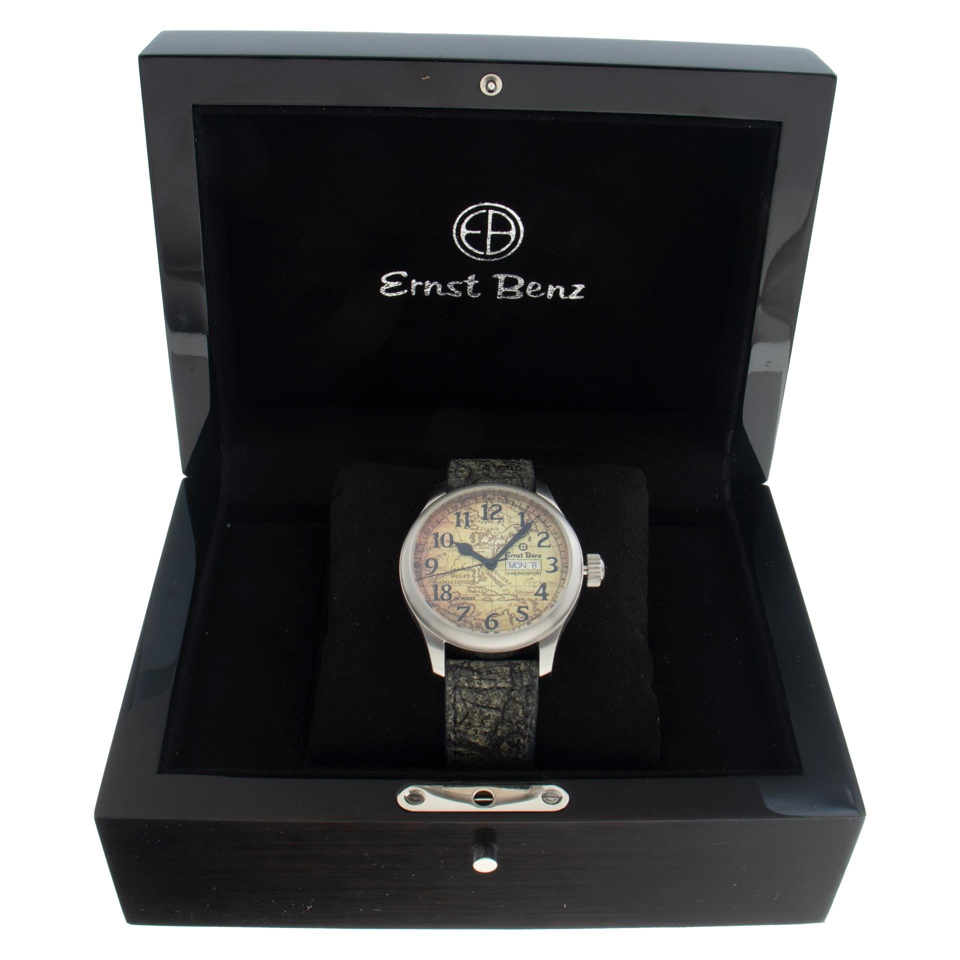 Men's Ernst Benz Chronosport Stainless Steel Wristwatch Ref 40200 For Sale