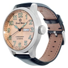 Ernst Benz Chronosport in Stainless Steel with  Salmon dial 47mm Automatic watch