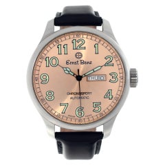 Ernst Benz Chronosport in Stainless Steel with  Salmon dial 47mm Automatic watch