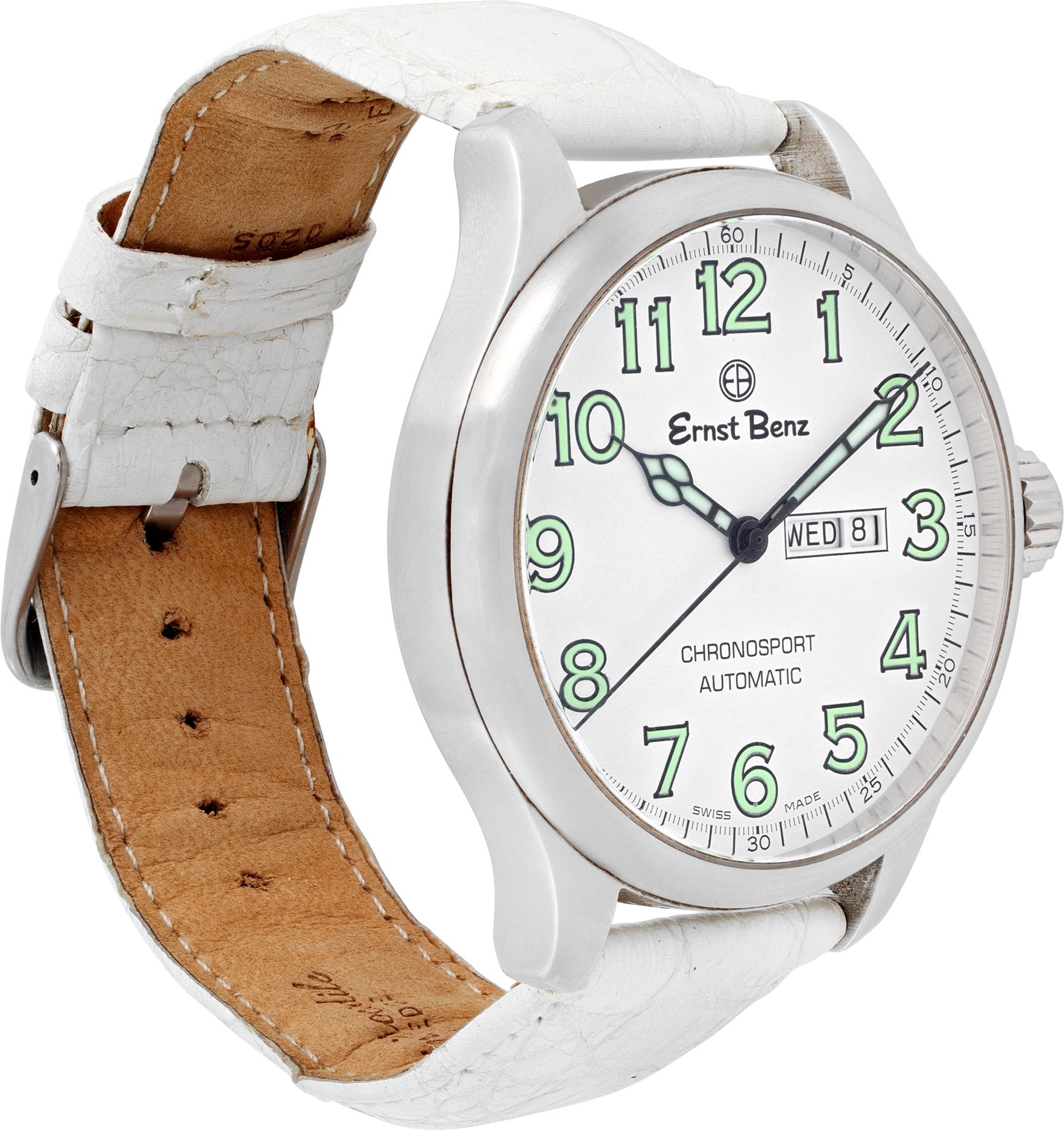 Ernst Benz Chronosport Stainless Steel Automatic Wristwatch In Excellent Condition In Surfside, FL