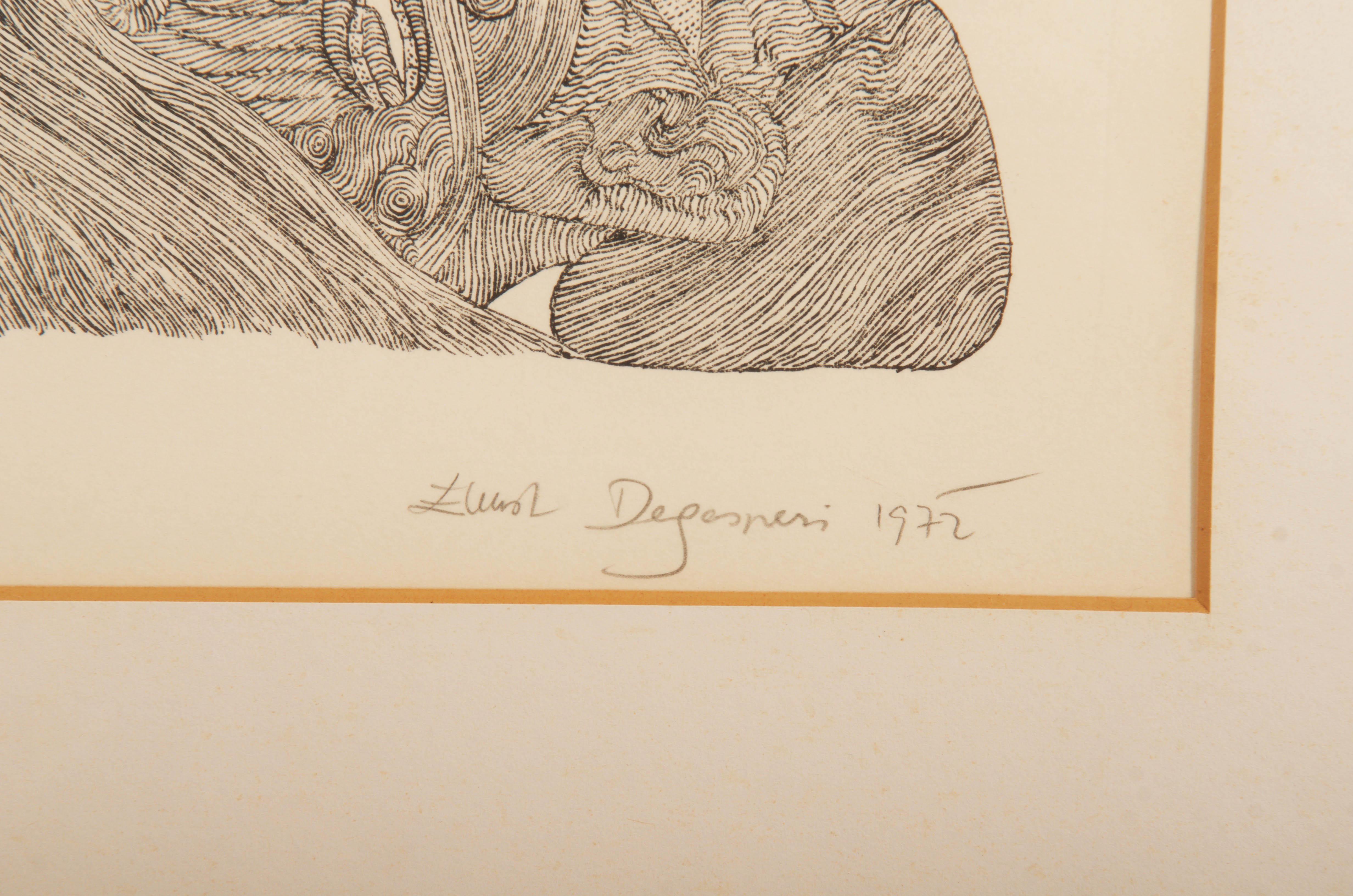 Ernst Degasperi Radierung „Zum Licht“ (Österreichisch) im Angebot