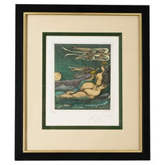 Ernst Fuchs "Bachnymphe" Surrealistic Color Etching Ernst Fuchs "Bachnymphe" Surrealistic Color Etching