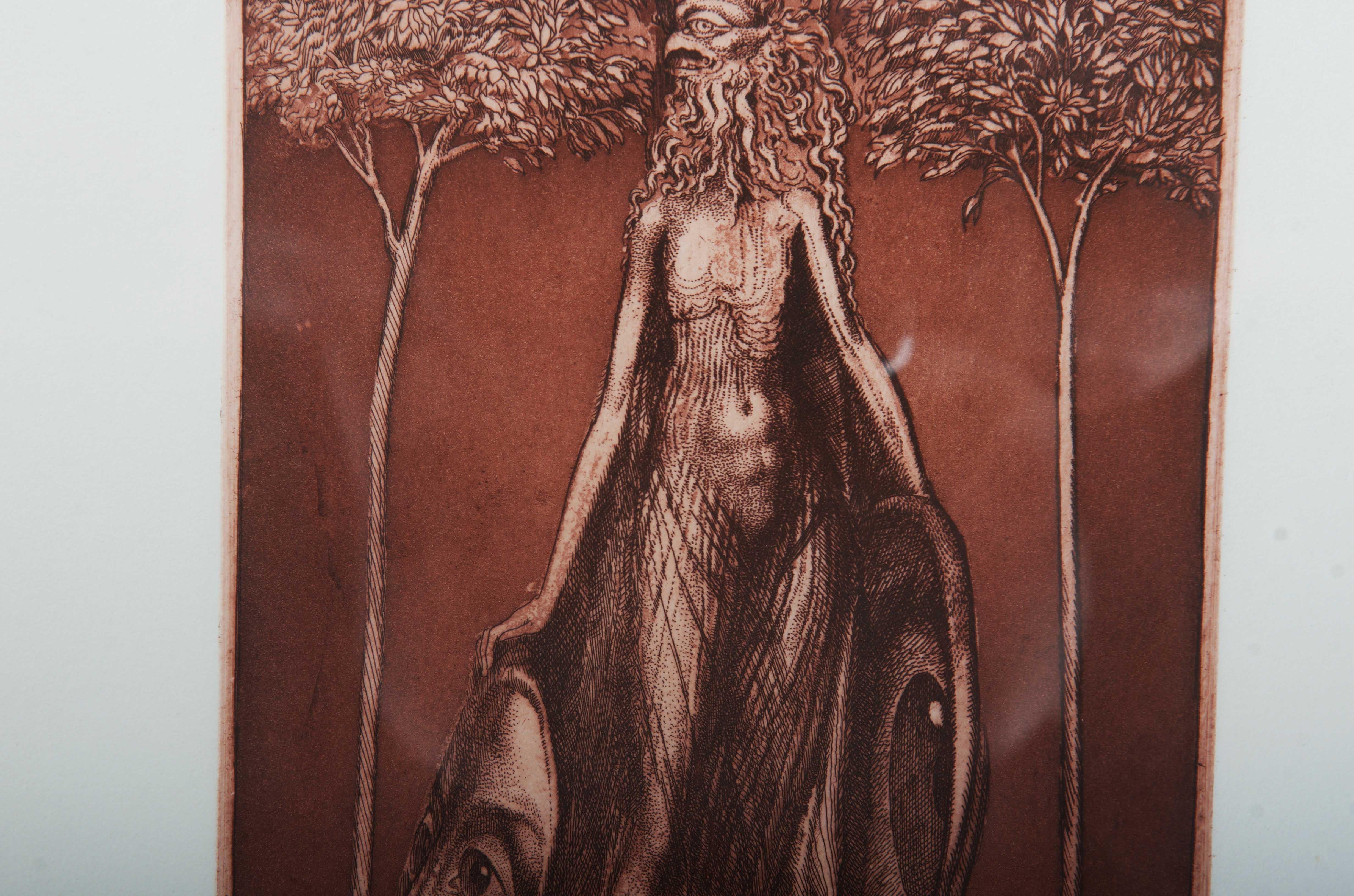 Ernst Fuchs Gravure Flora Okuli en vente 1