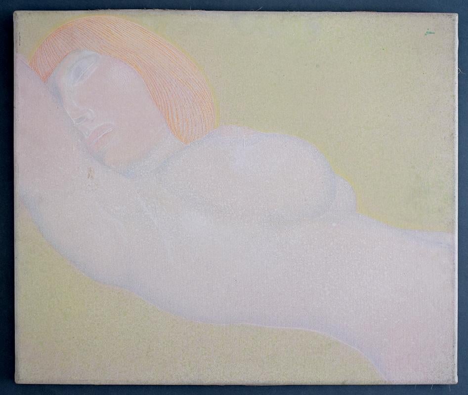 Eva Christine Liegesessel in Nude – Painting von Ernst Fuchs